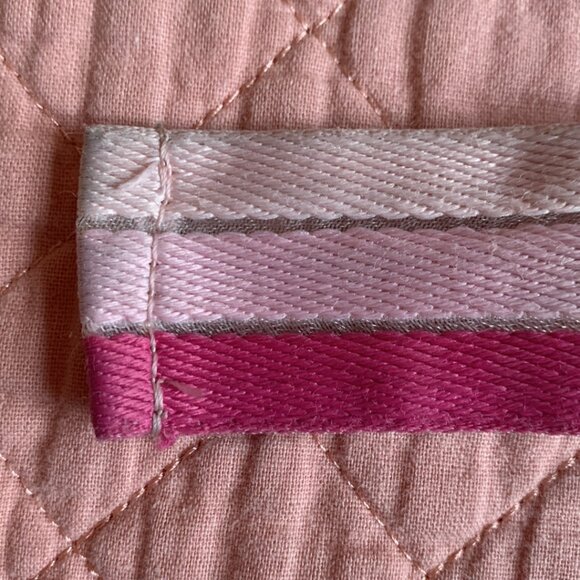 VINTAGE - Pink Striped D-Ring Belt - Medium (1,5 wide - 40 long) - Picture 4 of 6